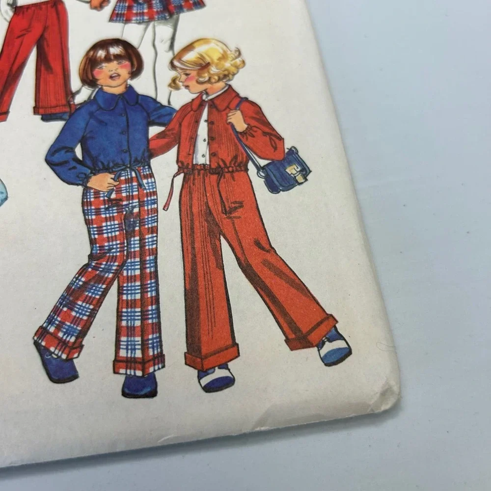 Simplicity Vintage 1970's Pattern #5875 Kids Shirt/Jacket/Short Skirt‎ and Pants